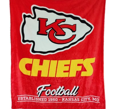 [現貨]美式足球NFL球隊雙層毛毯 厚毯Sherpa堪薩斯城酋長Kansas City Chiefs居家蓋毯交換生日禮品