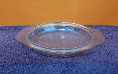 玻璃盤 玻璃雙耳盤 早期FRANCE法國玻璃盤二手 口徑22cm