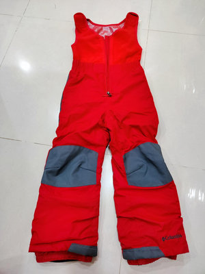 肩帶可調式兒童雪衣columbia 紅色 約100-130cm