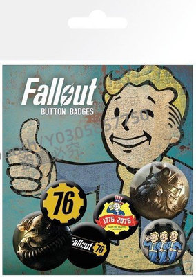 P D X模型館 現貨 GBeye原廠游戲周邊 fu 射76 T51b 徽章 六件套 Fallout 76