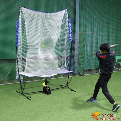 家用棒球訓練自動發球機回球網套裝擊球練習擋球網拋球機器-QAQ囚鳥