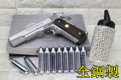 [01] 鋼製 INOKATSU COLT M1911 手槍 CO2槍 銀 優惠組C 井勝 1911 柯特 MEU 45手槍