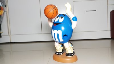M&M 巧克力 - 藍色 藍球 給糖果機 - 約32公分高 - 企業寶寶 - 巧克力給糖器 公仔 玩偶 娃娃 擺件 裝飾