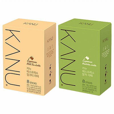 韓國 Maxim KANU抹茶／紅茶拿鐵咖啡(17.3g×8入／盒) 款式可選【小三美日】DS019255