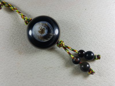 [銀九藝] 早期正宗 西藏天眼珠 直徑~25mm 項墬 項鍊 (Liu 52)