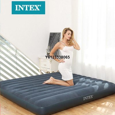 現貨 INTEX充氣床墊單人沖氣墊床雙人家用加厚折疊床榻榻米午休地鋪床充氣床墊 睡墊 氣墊床 充氣床 自動充氣床 露營床