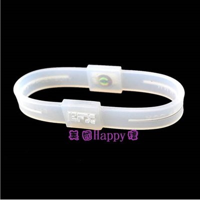 現貨☆ ╮美國Happy購╭☆EFX Silicone Sport Wristband 運動能量手環 - 白