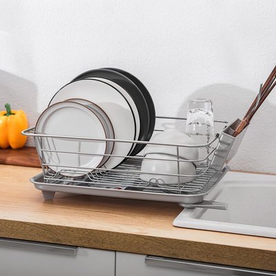 熱銷 asvel日本抗菌碗架廚房置物架收納架碗碟收納架子濾水碗盤瀝水架~