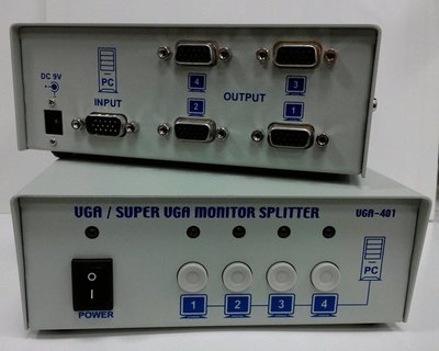 VGA螢幕分享器~1 進,4 出~ (1 to 4) VGA MONITOR SPLITTER~~