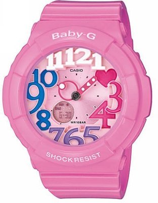 卡西歐BABY-G 炫彩霓虹潮流休閒錶-粉紅/43.4mm料號:BGA-131-4B3DR