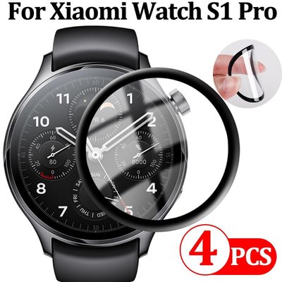 適用於小米 Watch S1 Pro S1 Active 智能手錶的 4pcs 屏幕保護膜小米 Watch S1 Pro-337221106