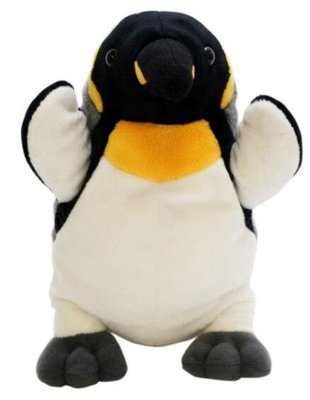 11757c 日本進口 好品質 限量品 可愛有趣 國王企鵝 南極手掌上布偶互動教學動物毛絨毛娃娃玩具玩偶擺件禮