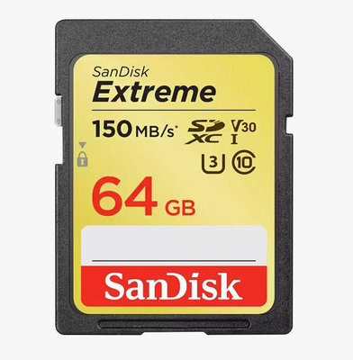 SanDisk EXTREME 64GB 64G SD SDXC C10 U3 4K V30 記憶卡 大卡 相機記憶卡