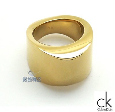 【錶飾精品】Calvin Klein KJ79AR0201 CK飾品 女性 戒指 sensory系列 金色 316L白鋼
