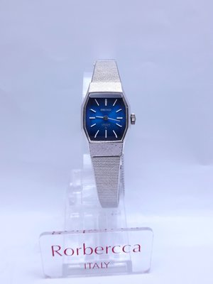 SEIKO藍面,型號:3N3898,不鏽鋼手動機械女錶