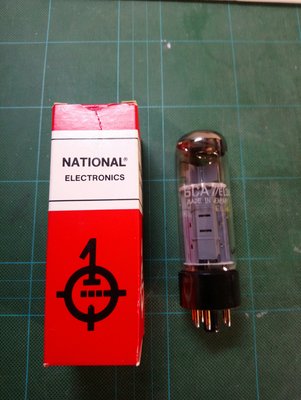 日本製 ( JAPAN ) National EL34  /6CA7 真空管 , 老管 全新品, 約1960Y, 檢測過