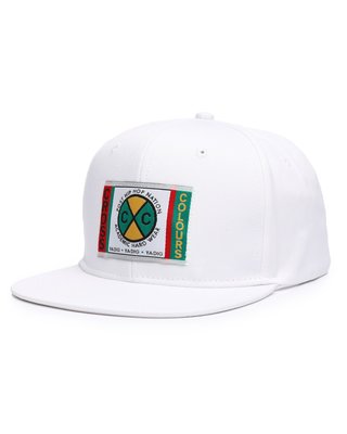 Cross Colours - 經典 LOGO 白色款 SNAPBACK 排扣帽 棒球帽 HipHop 街頭