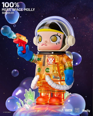【QQ公仔物語】【AA215】【現貨滿千免運】Popmart Kennyswork Space Molly系列 100% 一代 盒玩 單賣 果凍