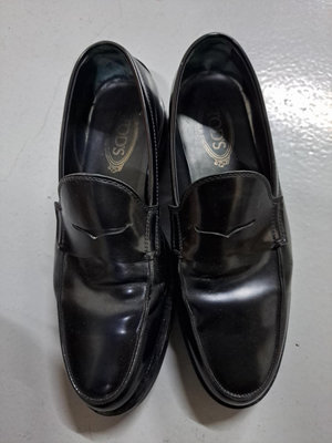 Tod's 黑色 皮 男鞋 8.5A