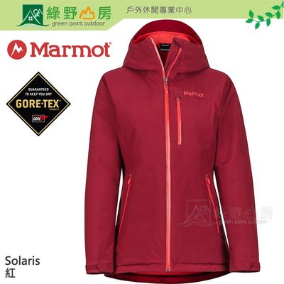 綠野山房》Marmot 美國 女 Solaris GTX防水保暖 化纖外套 登山旅遊戶外 雪衣 紅 78460-0066