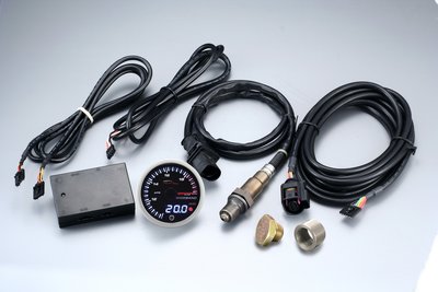 【D Racing三環錶/改裝錶】60mm SLD雙顯示指針+數字Wideband 專業空燃比錶 附BOSCH套件賽車表