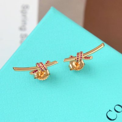 Tiffany&co 粉鑽 耳環