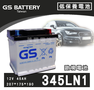 【茂勝電池】GS 統力 345LN1 LN1 歐規電池 豐田 TOYOTA prius 適用 (同 華達 C30 )