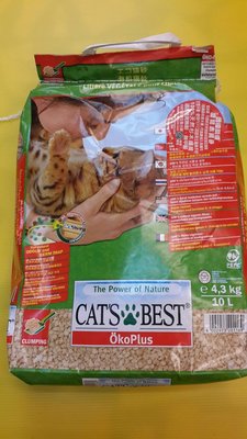 ☀️寵物巿集☀️德國 凱優 CAT S BEST 紅標 凝結松木屑砂 可沖馬桶( 使用單層貓砂盆) 4.3kg