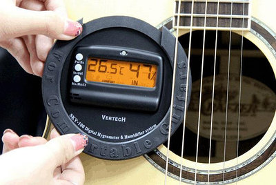 影音設備韓國VERTECH鉑瑞科SKY-100民謠吉他音孔蓋溫濕度計加濕干燥除濕器