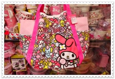 ♥小花花日本精品♥Hello Kitty美樂蒂糖果造型圖大容量手提包帆布包托特包(小)42047001