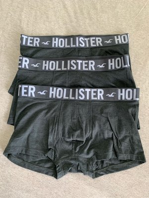 Hollister HCO 男生美國棉內褲 全新正品 M號 30-32腰 灰色 三件組