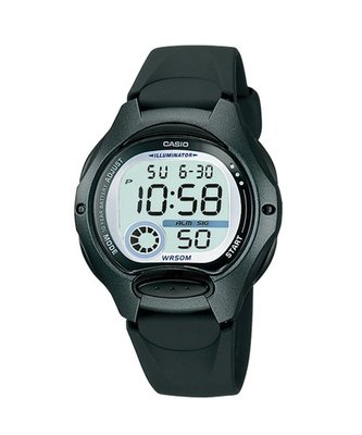 【金台鐘錶】CASIO 卡西歐 10年電力電池 (兒童錶) 大型的螢幕 (銀黑) LW-200-1B