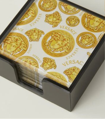 Versace 梅杜莎 套組 logo 杯墊 隔熱墊 飲料墊 餐墊 杯盤墊 收納盒 裝飾 擺設 飾品 1組6個