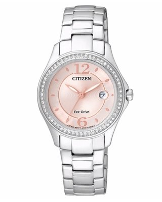 CITIZEN 星辰 LADY'S系列 光動能晶鑽時尚腕錶 /FE1140-51X / 29.5mm