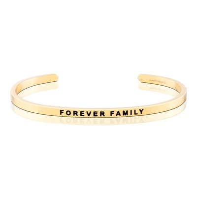 MANTRABAND 美國悄悄話手環 FOREVER FAMILY 永遠的家人 金色手環