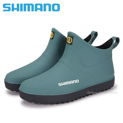 新款 Shimano 冬季防水釣魚鞋男士戶外防滑登山鞋 Shaxi 釣魚雨靴花園工作鞋 LT 登山鞋