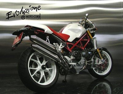 DNS部品 Ducati MOTOCORSE 部品 Diavel “ S4RS S4R ” 全段 鈦合金 排氣管