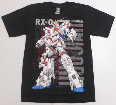 【Mr.17】RX-0 Unicorn Gundam 獨角獸鋼彈 機器人 漫畫風進口短袖T恤T-SHIRT (N276)