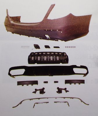 泰山美研社19010215 BENZ 賓士 W213 E63 AMG款 16-18年 後大包 後保桿總成
