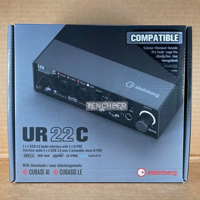 新款 Steinberg UR22C 2IN/2OUT USB 3.0 Type C 錄音介面 YAMAHA UR-22C UR22 UR-22