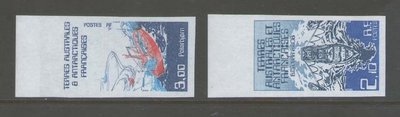 【雲品一】法國French Antarctic Sc.# 123-124 Imperf Stamps MNH 庫號#BF503 65724
