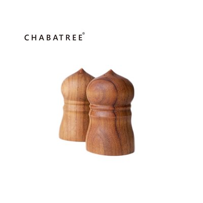 【CHABATREE】柚木調味料罐兩件組 木製胡椒罐 鹽罐 木製調味料罐 木製調味料瓶 原木調味罐 原木調味瓶