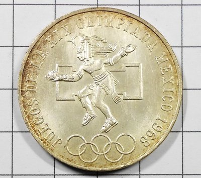 HC005 墨西哥 五輪奧運1968年鷹洋25Pesos銀幣