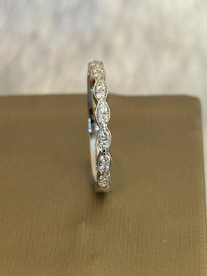 【JEMFU】鑽石線戒指0.18cts #可刷卡可分期  小巧精緻 小資族首選 時尚簡約 便宜又美麗