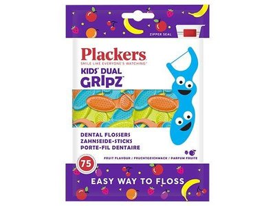 美國 Plackers~兒童果香含氟牙線棒(75支)