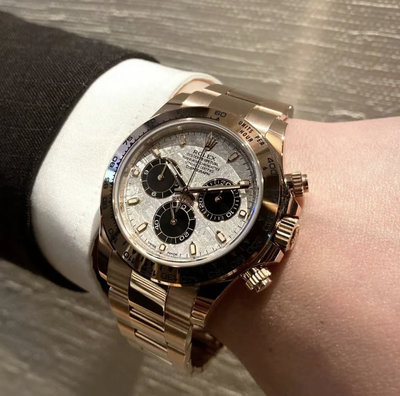 Rolex 勞力士 Rolex 116505 Daytona 新款隕石面 玫瑰金 男用機械腕錶