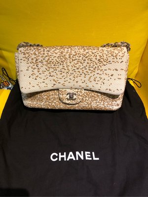 Chanel 25 Coco 米色亮片包 幾乎全新 正品 無盒子無附件 無卡片 低於市價換現金