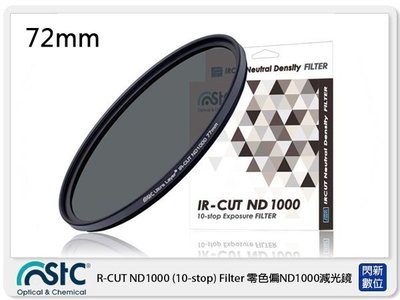 ☆閃新☆ STC IR-CUT 10-stop ND1000 Filter 零色偏 減光鏡 72mm (72,公司貨)