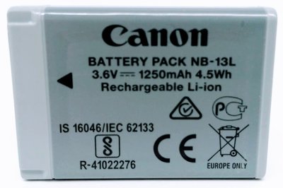 CANON NB-13L 原廠電池 for G7X G5X G9X 原廠鋰電池