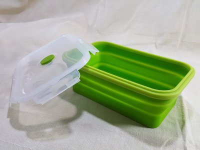 全新矽膠折疊便當盒 食品用 可伸縮 環保 保鮮 餐盒